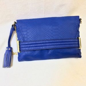 Sam & Libby Blue Tassel Clutch